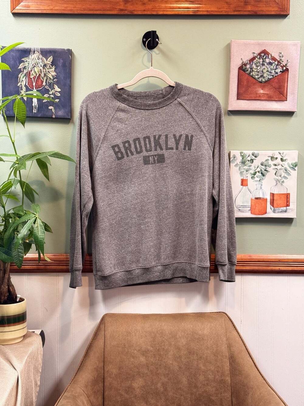 J.Crew Brooklyn Graphic Raglan Sweatshirt